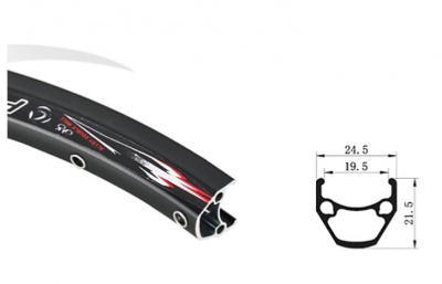 Обод велосипедный двойной POWER P19D 26" 36H под диск AV